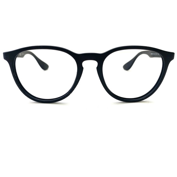 Ray Ban Women\'s Matte Black Rubber Erika Round Eyeglasses Frame RB7046 main image 14